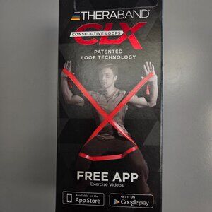 THERABAND CLX consecutive loops RED 3.7 lb exercise non latex band New sealed